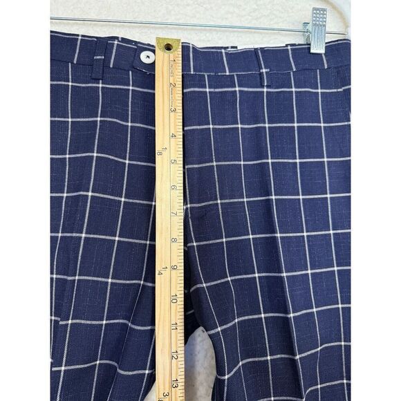 NWT‎ Paisley & Gray Mens Slim Fit DOWNING PANTS Slacks Check Plaid Blue 29x32 - Picture 4 of 8